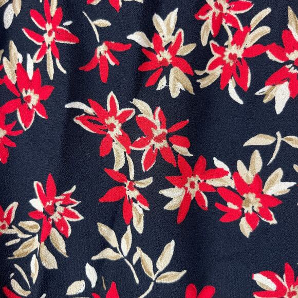 Pendleton Floral Maxi Skirt Womens XXL 2XL Black Red A-Line Casual - Picture 4 of 10